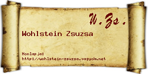 Wohlstein Zsuzsa névjegykártya