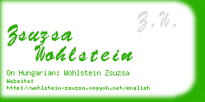 zsuzsa wohlstein business card